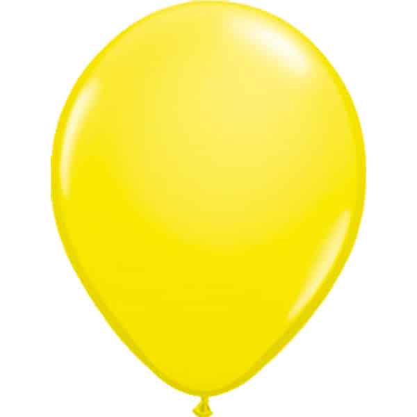 100 x Yellow Metallic Deluxe Party Balloons - 30cm