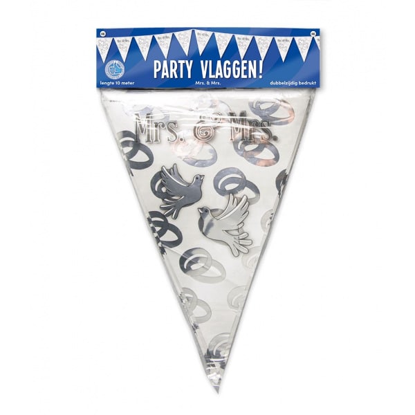 Mrs & Mrs Doves Silver Wedding Party Bunting - 10m