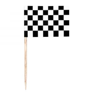 24 x Formula Racing Flag Party Picks - 7cm