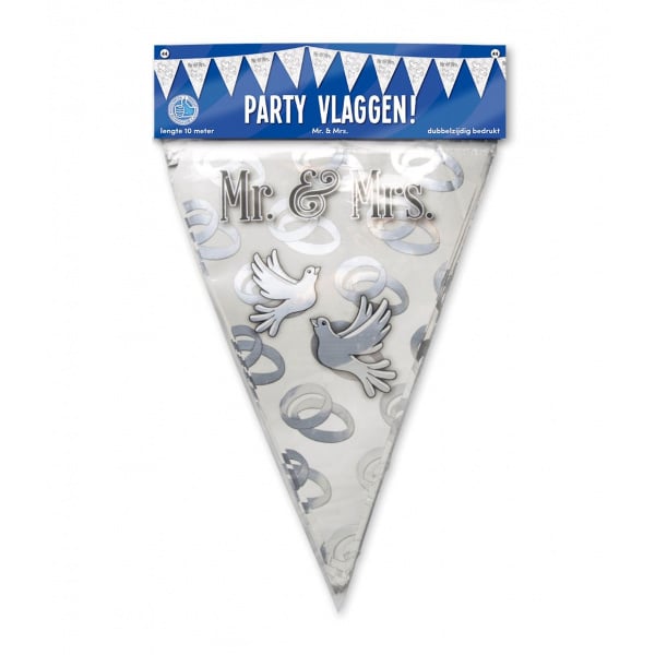 Mr & Mrs Doves Silver Wedding Party Bunting - 10m