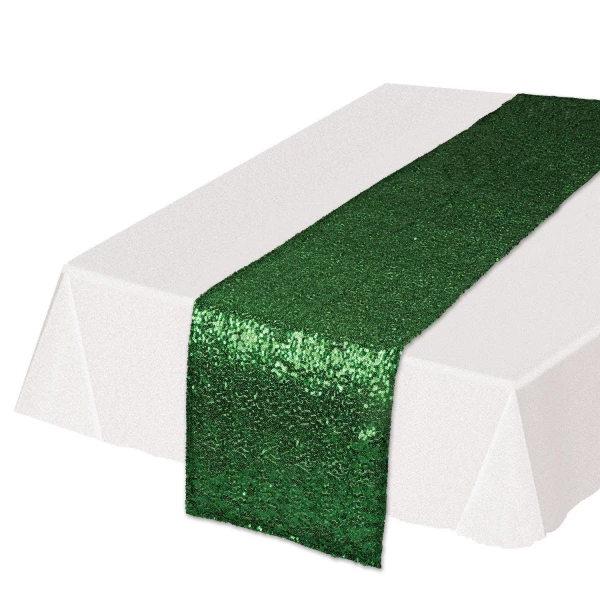 Green Sequin Table Runner - 1.9m