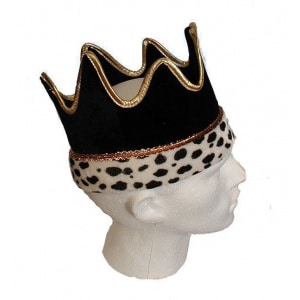 Black Crown with Ermine Trim