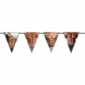 Hunky Six Pack Triangle Party Bunting - 6m