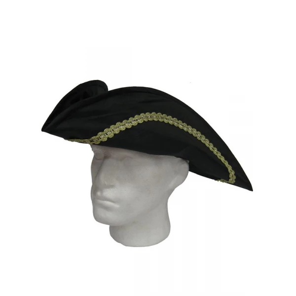 Satin Tricorn Admiral / Sea Captain Hat