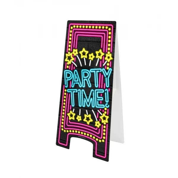 Party Time Neon Pavement Sign - 58cm