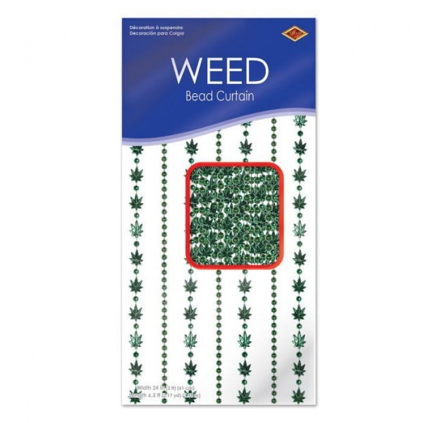 Cannabis Leaf / Weed Hanging Bead Curtain - 2m x 60cm