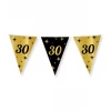 30th Birthday Black & Gold Party Bunting - 10m