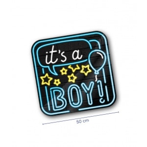 It's a Boy! Baby Shower Neon Sign Cutout Decoration - 50cm