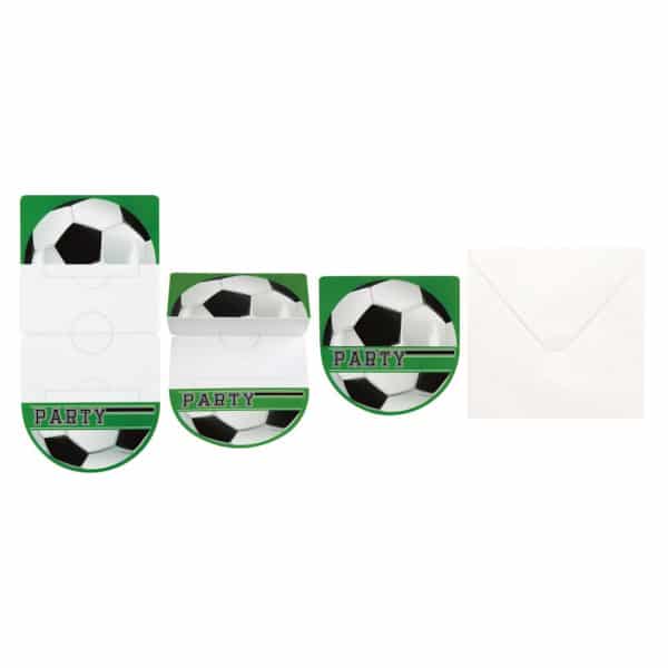 6 x Football Party Invitations