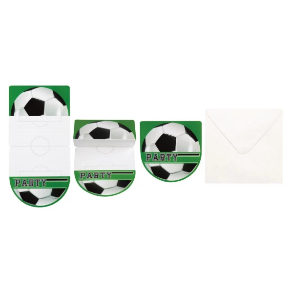 6 x Football Party Invitations