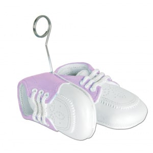 Pink Baby Shoes Balloon / Photo Holder