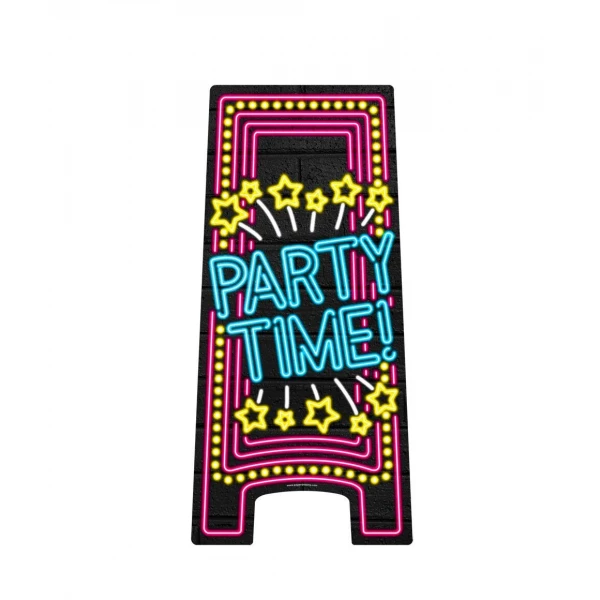 Party Time Neon Pavement Sign - 58cm