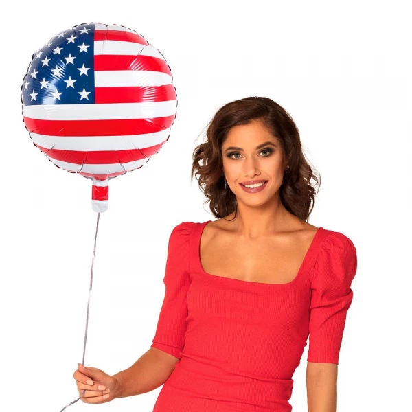 USA Stars & Stripes Foil Balloon - 45cm