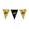 40th Birthday Black & Gold Party Bunting - 10m