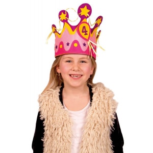 Girl's Birthday Crown With Customised Age 1-5yrs