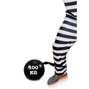 Inflatable Convict Ball & Chain - 25cm