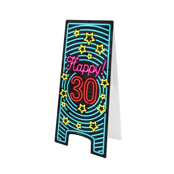 30th Happy Birthday Neon Pavement Sign - 58cm