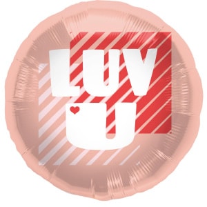 "Luv U" Valentine's Day Foil Balloon - 45cm