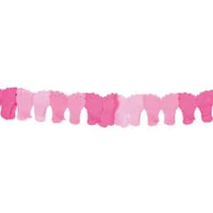 Pink Baby Feet Paper Garland - 6m