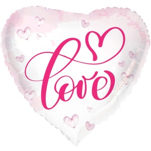 "Love" Heart Shaped Foil Balloon - 45cm