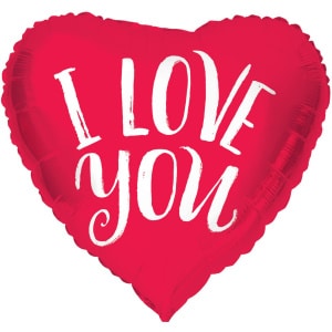 "I Love You" Heart Shaped Foil Balloon - 45cm