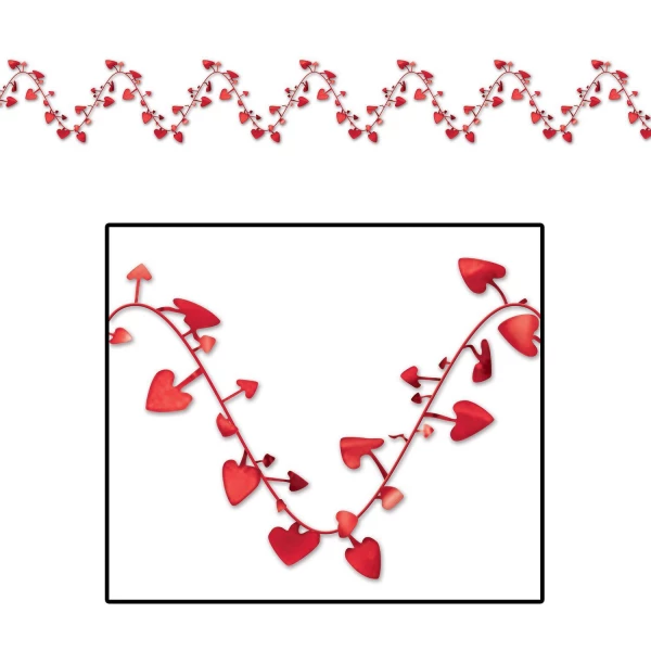 Red Heart Garland - 7.5m