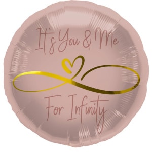 "It's You And Me For Infinity" Valentine's Day Foil Balloon - 45cm