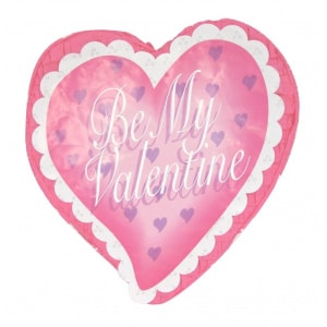 Pink Heart "Be My Valentine" Pinata - 52cm x 32cm