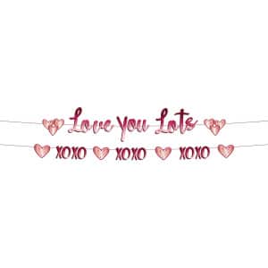 2 x "Love You Lots" Valentine's Day Letter Banner - 1.5m