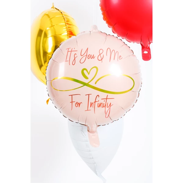 "It's You And Me For Infinity" Valentine's Day Foil Balloon - 45cm
