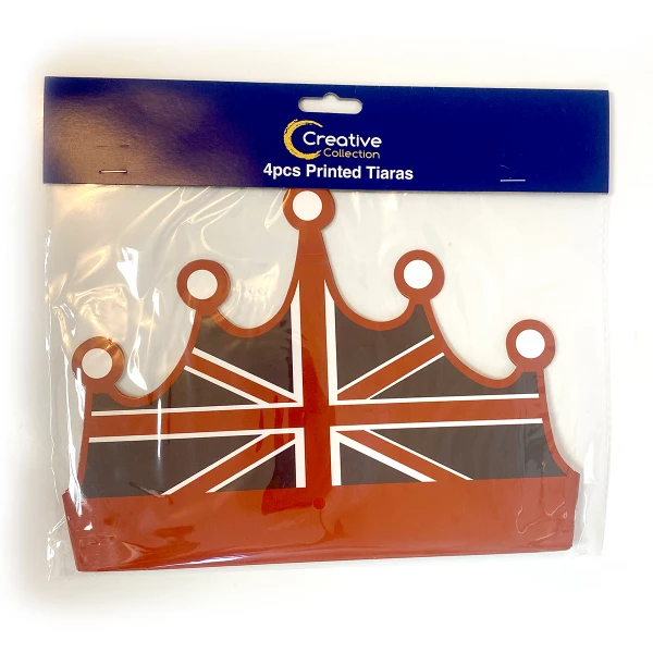 4 x Union Jack British Tiara Crowns - Image 4