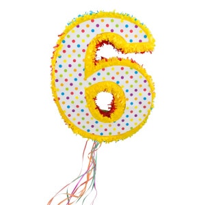 Number 6 Birthday Pinata - 49cm