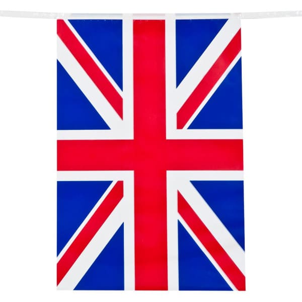 Union Jack British Square Party Bunting - 10m