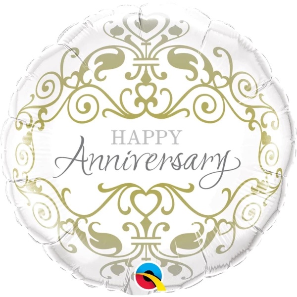 Classic "Happy Anniversary" Foil Balloon - 46cm