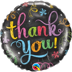 Chalkboard "Thank You" Foil Balloon - 46cm