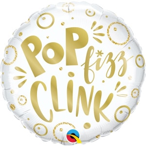 "Pop Fizz Clink" Celebration Foil Balloon - 46cm