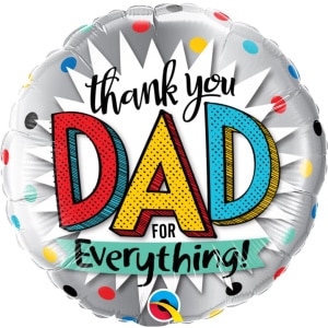 Comic Book "Thank You Dad for Everything" Foil Balloon - 46cm