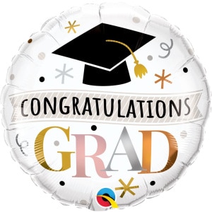 Golds & Silvers "Congratulations Grad" Foil Balloon - 46cm