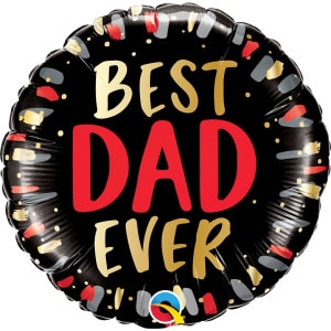 Red & Gold "Best Dad Ever" Foil Balloon - 46cm