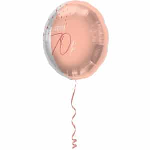 70th Birthday Elegant Lush Blush Rose Gold Foil Party Balloons - 45cm