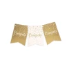Gold & White "Congrats" Pennant Bunting - 6m