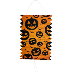 Halloween Pumpkins Hanging Lantern Decoration - 16cm