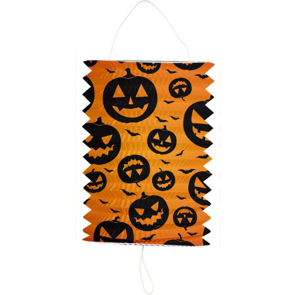 Halloween Pumpkins Hanging Lantern Decoration - 16cm
