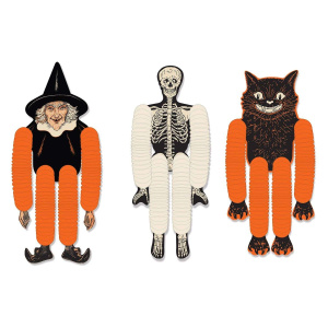 3 x Vintage Halloween Character Tissue Dancers - 35cm