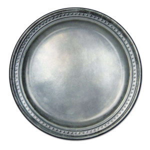 8 x Medieval Pewter Party Plates - 33cm