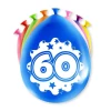 8 x 60th Birthday Colourful Deluxe Party Balloons - 30cm