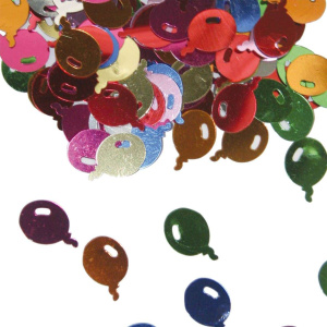 14g x Birthday Balloon Multicoloured Metallic Table Confetti