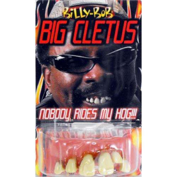 Billy Bob Cletus Funny Fake Teeth With Fixer