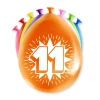 8 x 11th Birthday Colourful Deluxe Party Balloons - 30cm