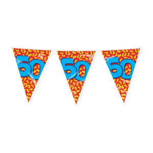 50th Birthday Colourful Party Bunting - 10m